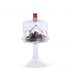 Vagabond House Horse Bit Glass Covered Cake / Dessert Stand