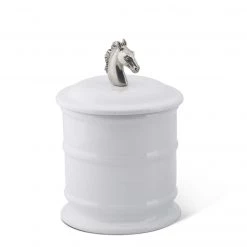 Vagabond House Horse Head Stoneware Canister Equestrian