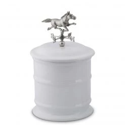 Vagabond House Equestrian Horse Weathervane Stoneware Canister