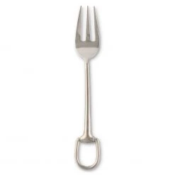 Vagabond House Stirrup Server Fork - Stainless Steel Matte Silver Equestrian