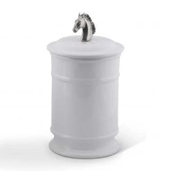Vagabond House Horse Head Stoneware Canister Equestrian