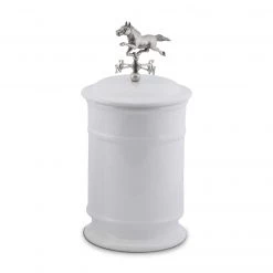 Vagabond House Equestrian Horse Weathervane Stoneware Canister
