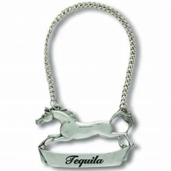 Vagabond House Equestrian Pewter Galloping Steed Decanter Tags