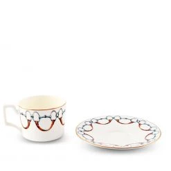 Vagabond House Wellington Bit Pattern Bone China Cup And Saucer Dinnerware