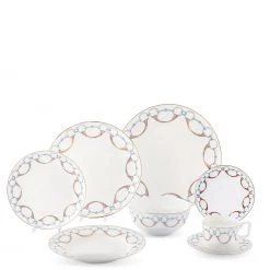 Vagabond House Wellington Bit Pattern Bone China Round Bread Plate