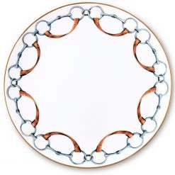 Vagabond House Wellington Bit Pattern Bone China Round Charger Plate