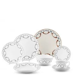 Vagabond House Wellington Bit Pattern Bone China Round Charger Plate