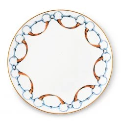 Vagabond House Wellington Bit Pattern Bone China Round Dinner Plate Dinnerware