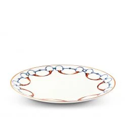 Vagabond House Wellington Bit Pattern Bone China Round Dinner Plate Dinnerware