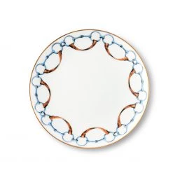 Vagabond House Wellington Bit Pattern Bone China Round Salad Plate Dinnerware