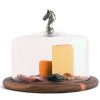 Vagabond House Horse Glass Covered Cheese Wood Board Equestrian