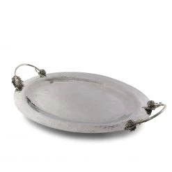 Vagabond House Farmer's Market Artichoke Handle Large Steel Serving Tray