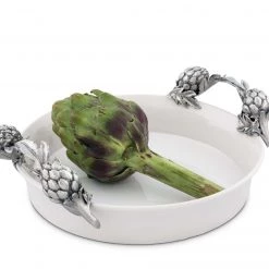 Vagabond House Farmer's Market Artichoke Stoneware Pie Dish