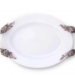 Vagabond House Farmer's Market Artichoke Stoneware Serving Tray