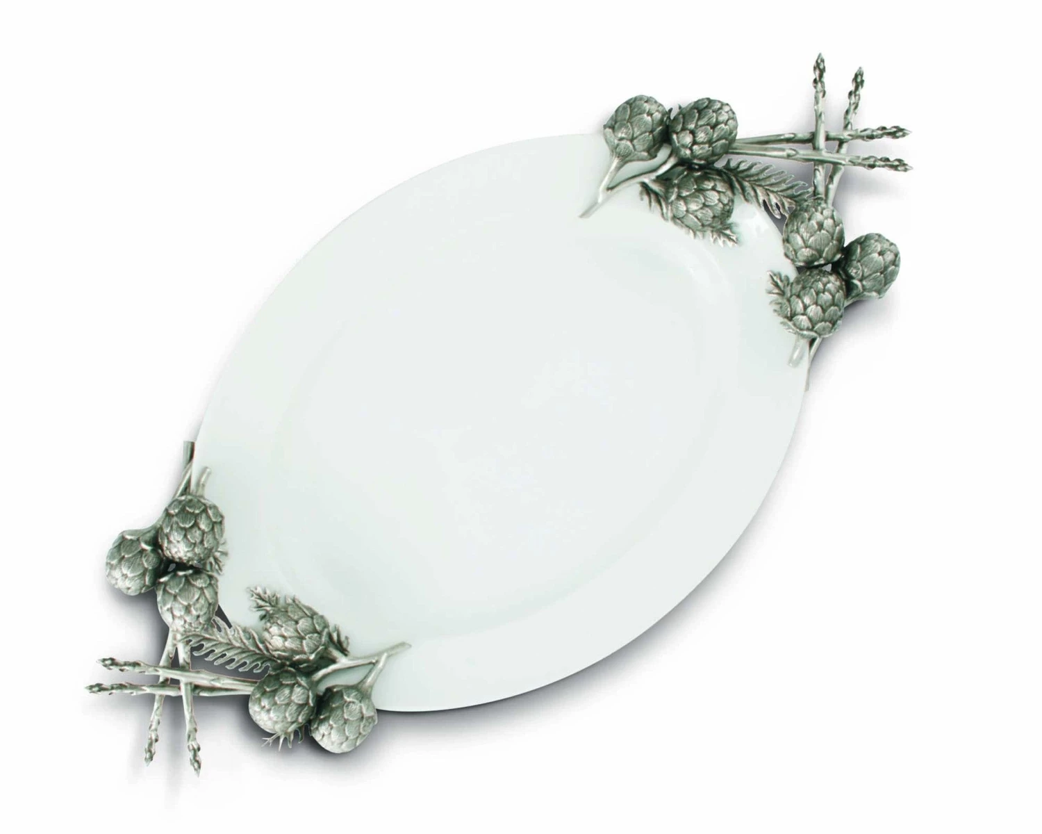 Vagabond House Artichoke Stoneware Tray Farmer's Market 1 Vagabond House Artichoke Stoneware Tray Farmer's Market