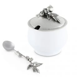 Vagabond House Farmer's Market Blueberry Sugar Bowl And Spoon