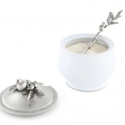 Vagabond House Farmer's Market Blueberry Sugar Bowl And Spoon