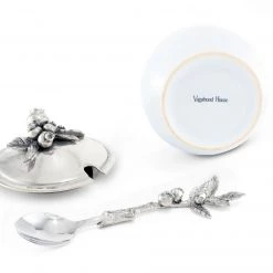 Vagabond House Farmer's Market Blueberry Sugar Bowl And Spoon