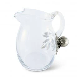 Vagabond House Farmer's Market Orange Blooms Glass Pitcher