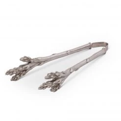 Vagabond House Farmer's Market Pewter Asparagus Pattern Tongs