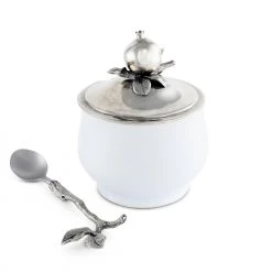 Vagabond House Pomegranate Sugar Bowl And Spoon Farmer's Market