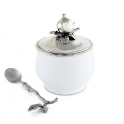 Vagabond House Pomegranate Sugar Bowl And Spoon Farmer's Market