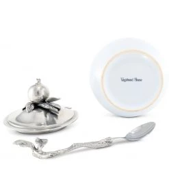 Vagabond House Pomegranate Sugar Bowl And Spoon Farmer's Market