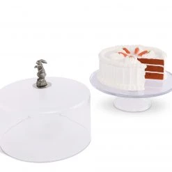 Vagabond House Bunny Glass Covered Cake / Dessert Stand