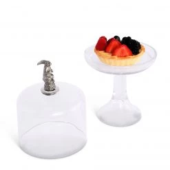 Vagabond House Bunny Glass Covered Cake / Dessert Stand