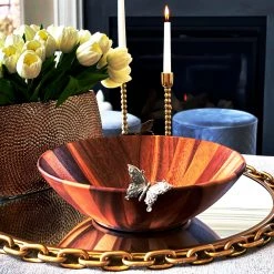 Vagabond House Butterfly Salad Bowl 8 Vagabond House Butterfly Salad Bowl