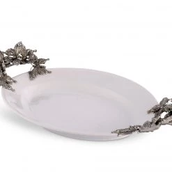 Vagabond House Butterfly Stoneware Tray Large Garden Friends