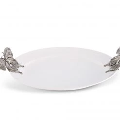 Vagabond House Butterfly Stoneware Tray X-Large Garden Friends