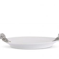 Vagabond House Butterfly Stoneware Tray X-Large Garden Friends