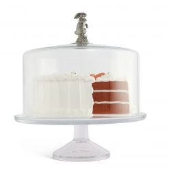 Vagabond House Bunny Glass Covered Cake / Dessert Stand