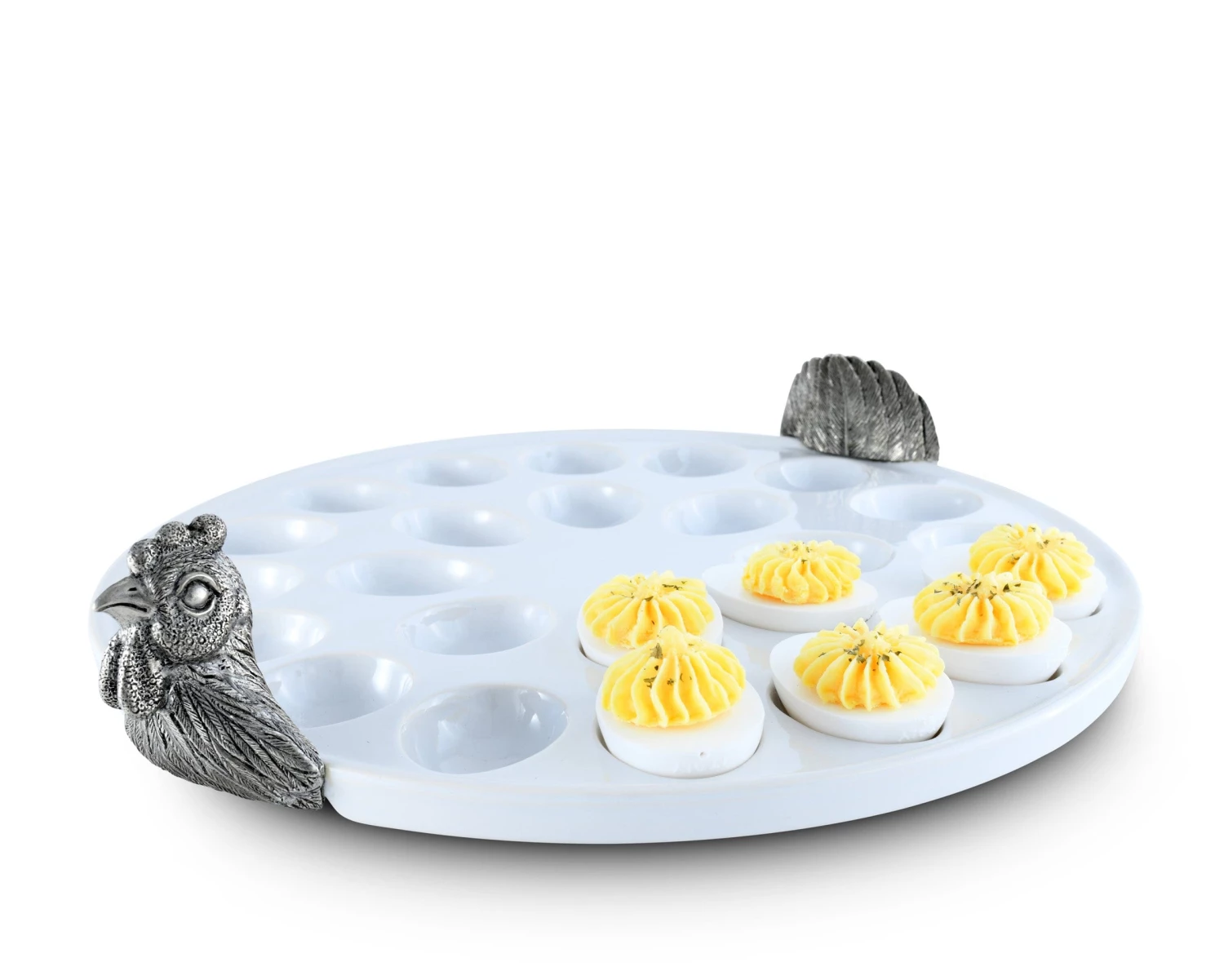 Vagabond House Garden Friends Chicken Deviled Egg Holder 1 Vagabond House Garden Friends Chicken Deviled Egg Holder