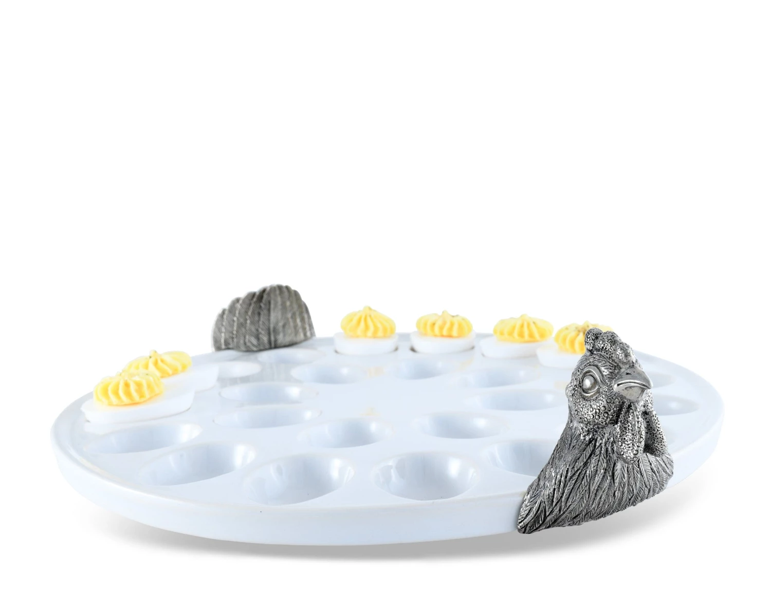 Vagabond House Garden Friends Chicken Deviled Egg Holder 2 Vagabond House Garden Friends Chicken Deviled Egg Holder