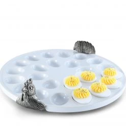 Vagabond House Garden Friends Chicken Deviled Egg Holder 8 Vagabond House Garden Friends Chicken Deviled Egg Holder