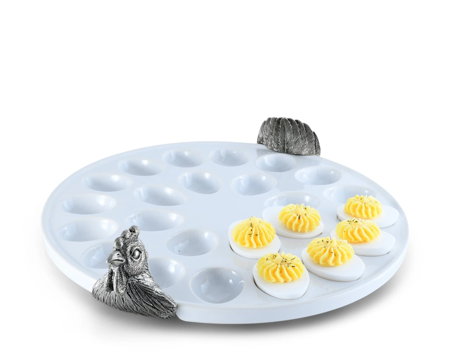 Vagabond House Garden Friends Chicken Deviled Egg Holder 3 Vagabond House Garden Friends Chicken Deviled Egg Holder