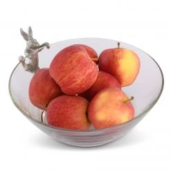Vagabond House Climbing Bunny Glass Serving / Salad Bowl