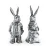 Vagabond House Garden Friends Dressed Rabbits Salt & Pepper Set