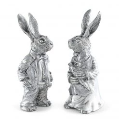 Vagabond House Garden Friends Dressed Rabbits Salt & Pepper Set 9 Vagabond House Garden Friends Dressed Rabbits Salt & Pepper Set