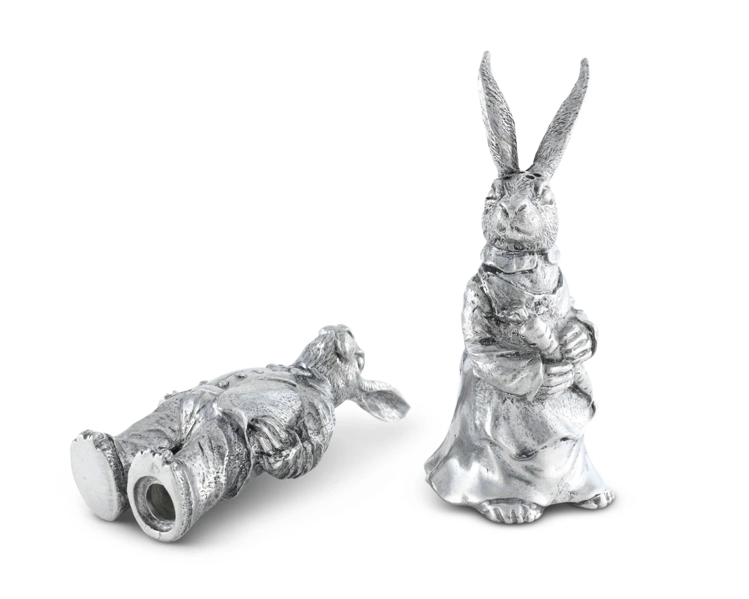 Vagabond House Garden Friends Dressed Rabbits Salt & Pepper Set 5 Vagabond House Garden Friends Dressed Rabbits Salt & Pepper Set