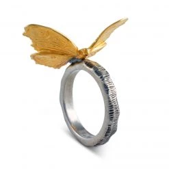 Vagabond House Gold Butterfly Napkin Ring