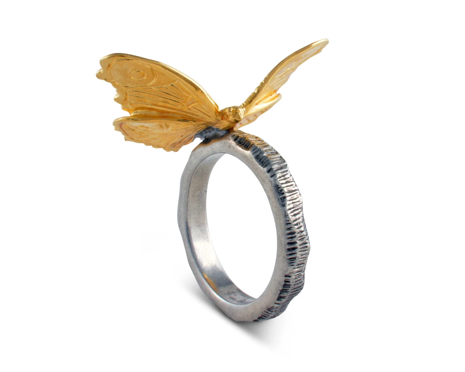 Vagabond House Gold Butterfly Napkin Ring 2 Vagabond House Gold Butterfly Napkin Ring