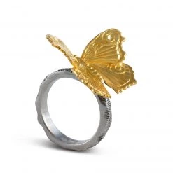 Vagabond House Gold Butterfly Napkin Ring 8 Vagabond House Gold Butterfly Napkin Ring