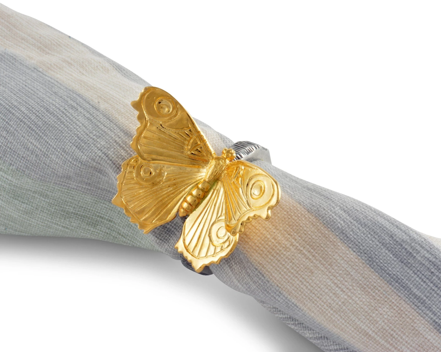 Vagabond House Gold Butterfly Napkin Ring 4 Vagabond House Gold Butterfly Napkin Ring