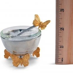 Vagabond House Garden Friends Gold Butterfly Salt Cellar With Spoon 11 Vagabond House Garden Friends Gold Butterfly Salt Cellar With Spoon