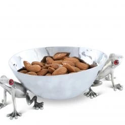 Vagabond House Happy Frog Dip Bowl Stainless Steel Garden Friends 6 Vagabond House Happy Frog Dip Bowl Stainless Steel Garden Friends