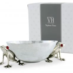 Vagabond House Happy Frog Dip Bowl Stainless Steel Garden Friends 7 Vagabond House Happy Frog Dip Bowl Stainless Steel Garden Friends