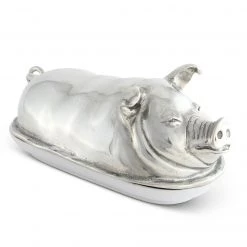 Vagabond House Happy Pig Butter Dish Garden Friends 10 Vagabond House Happy Pig Butter Dish Garden Friends